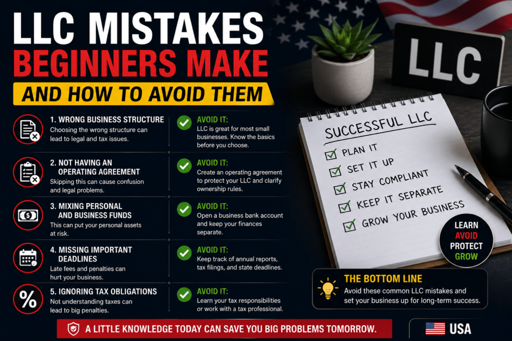 LLC mistakes beginners make and avoid