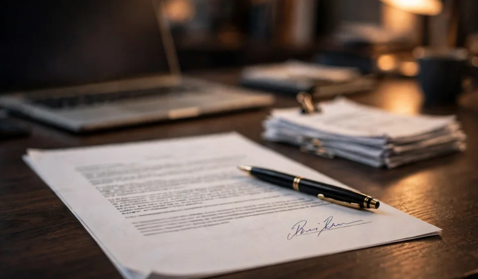 LLC Operating Agreement Explained: What to Put In It and Why You Need One Signed LLC operating agreement document on a desk next to a laptop