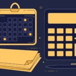 Quarterly taxes for LLC owners, calendar with IRS due dates and tax forms on a desk