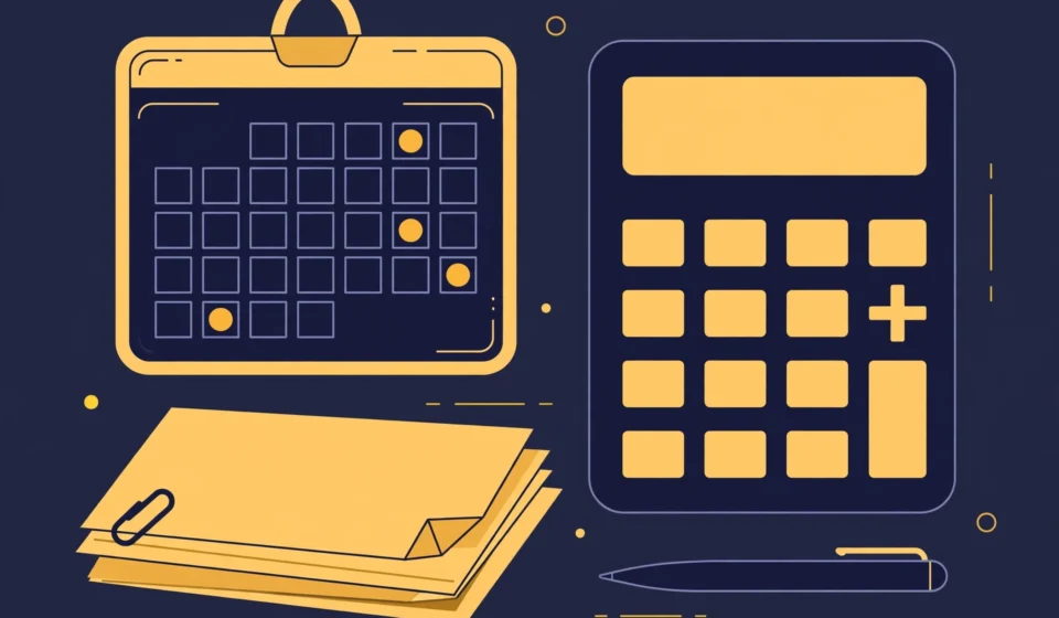 Quarterly Taxes for LLC Owners: Dates, Forms and Amounts Quarterly taxes for LLC owners, calendar with IRS due dates and tax forms on a desk